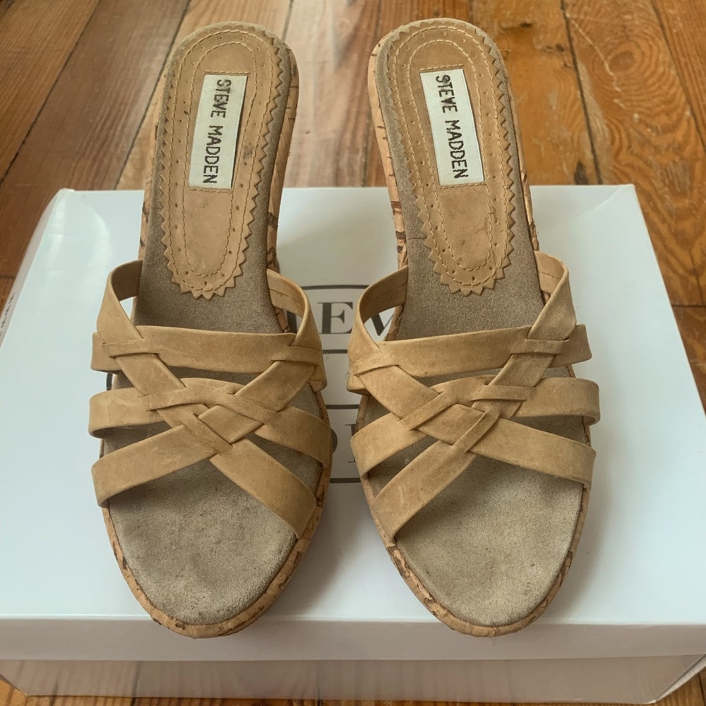 Steve Madden Cork Platform Wedge Sandal